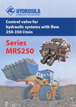 Control valve for hydraulic systems with flow 250-350 l/min-1