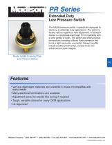 Catalog page: Pressure Switches - PR Series-5