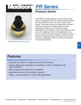 Catalog page: Pressure Switches - PR Series-7