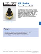 Catalog page: Pressure Switches - PR Series-9