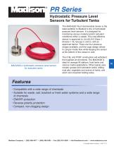 Hydrostatic Pressure Level Sensors for Turbulent Tanks-1