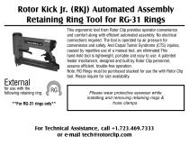 Rolor Kickjr. (RKJ) Automated Assembly Retaining Ring Tool for RG-31 Rings - 1