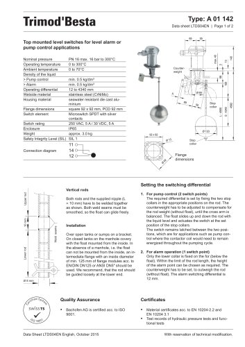 Data Sheet A 01 142