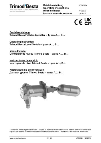 Operating Instructions – types A…, B…