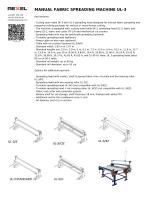 MANUAL FABRIC SPREADING MACHINE, MANUAL SPREADER UL-3