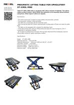 PNEUMATIC LIFTING TABLE FOR UPHOLSTERY ST-3 ROL MINI