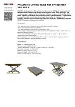 PNEUMATIC LIFTING TABLE FOR UPHOLSTERY ST-7 KRB B