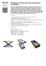 PNEUMATIC LIFTING TABLE FOR UPHOLSTERY ST-7 HD KRB-1