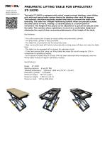 PNEUMATIC LIFTING TABLE FOR UPHOLSTERY ST-7 KPO