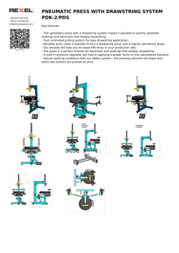 PNEUMATIC PRESS WITH DRAWSTRING SYSTEM PDK-2/PDS (CORD PULLING)