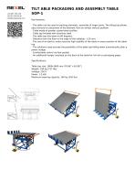 TILT ABLE PACKAGING AND ASSEMBLY TABLE SOP-1