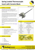 Spring Loaded Thermocouple Insert with Ceramic Block - 1