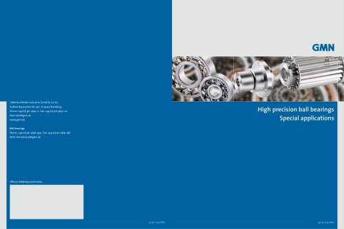 HIGH PRECISION BALL BEARINGS AND SPECIAL APPLICATIONS
