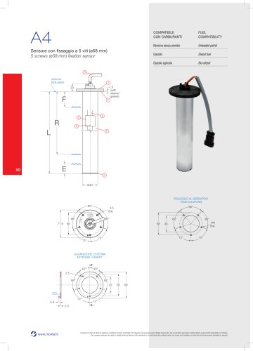 A4 5 screws (ø58 mm) fixation sensor