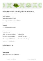 Fluorine Determination in the Analysis Sample of Solid Waste-1