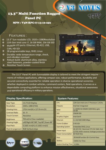 13.3&rsquo;&rsquo; Multi Function Rugged Panel PC