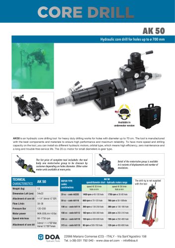 AK50 CORE DRILL - English