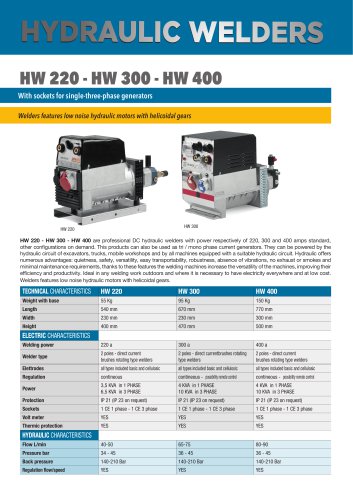 HW 220 HYDRAULIC WELDER - English