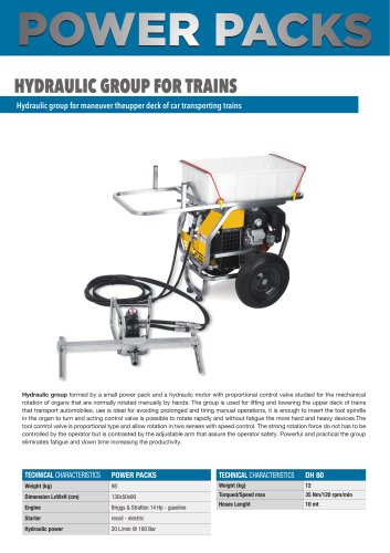 HYDRAULIC GROUP FOR TRAINS - English