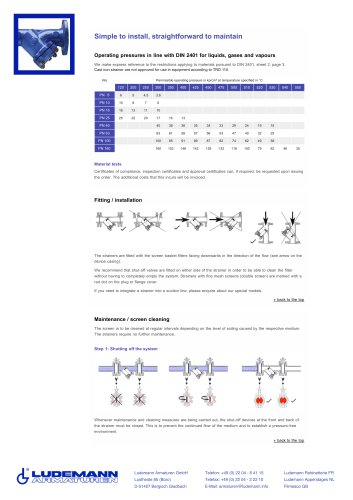 Installation and maintenance of y-type strainers