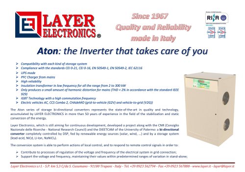 Storage bidirectional converters Aton series
