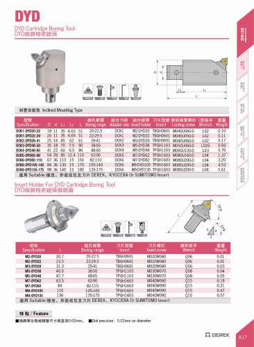 Boring Tools with Cartridge | Precision 0.02 mm | Range 19 - 175 mm