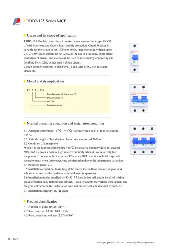 RDB2-125 series MCB