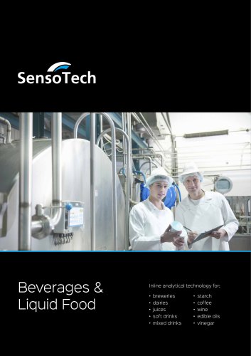 Inline analytical technology for beverages and liquid food: breweries, dairies, juices, soft & mix drinks, starch, coffee and wine