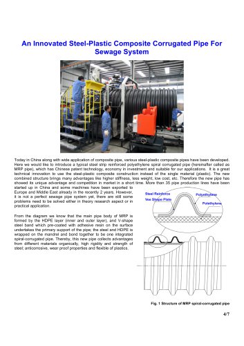 An Innovated Steel-Plastic Composite Corrugated Pipe For Sewage System