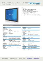 19" INDUSTRIAL TOUCHSCREEN MONITOR | TD-45-19 - 1