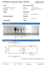 24" Waterproof Touchscreen Display | TSD-45-24 - 2