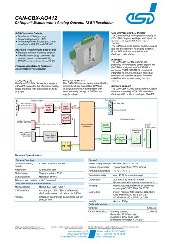 CAN-USB/400 - esd electronics gmbh - PDF Catalogs | Technical