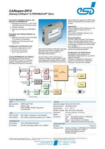 Data Sheet CANopen-DP/2