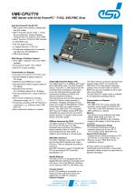 Data Sheet VME-CPU/T10-1