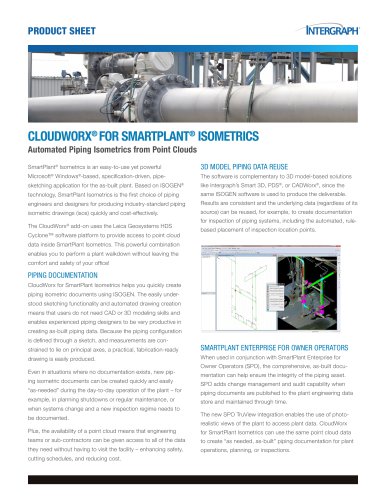 CloudWorx™ for SmartPlant® Isometrics