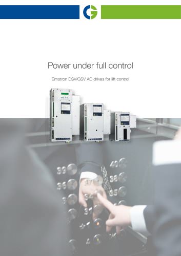 Emotron DSV/GSV variable speed drives for lift control