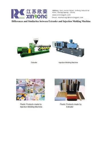 Differences and Similarites between Extruder and Injection Molding Machine