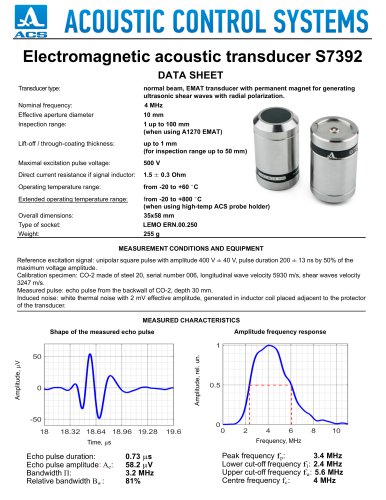 Electromagnetic acoustic transducer S7392