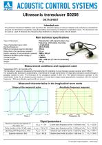 S0208 – Low frequency piezoelectric transducer 100 KHz - 1