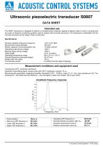 S0807 – compression wave transducer for structural health monitoring applications 70 KHz - 1