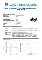 S3373 – normal beam single-crystal transducer 5 MHz - 1