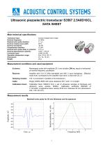 S3567 – normal beam single-crystal transducer 2.5 MHz - 1