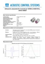 S3568 – normal beam single-crystal transducer 2.5 MHz - 1