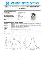 S3740 – Low frequency piezoelectric transducer 250 KHz - 1