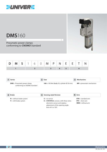 DMS160_Pneumatic power clamps conforming to CNOMO Standard