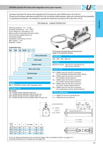 RV_STRONG Compact Cylinders with integrated valve