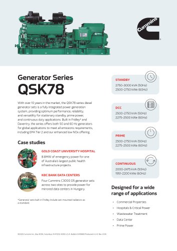 Generator Series QSK78