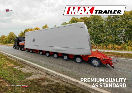 MAX Trailer - Premium quality as standard