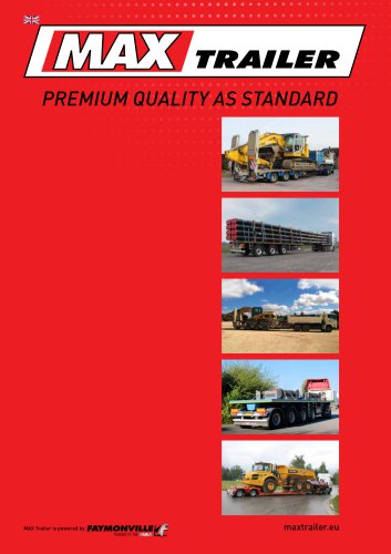 MAX TRAILER PREMIUM QUALITY AS STANDARD