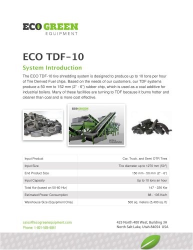 Tire Shredding: ECO Green Giant